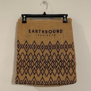 Earthbound Brown Hemp Burlap Reusable Bohemian Tote Bag
